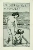 Max Klinger, 3 Bll. Ex Libris: Elsa Asenijeff. Fritz Gurlitt "Fuss auf's Feste". Max Klinger