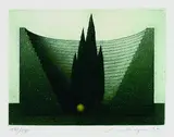 Friedrich Meckseper, 2 Bll.: Zypressen. "180°", Etching
