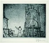 Sepp Frank, 18 Bll.: Savonarola-Zyklus, Etching