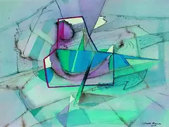 Schiff in Türkis by Caspar Walter Rauh, Watercolour, sold Dec 2001