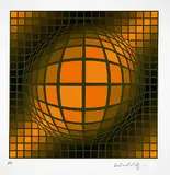 Victor Vasarely, Kugel gelb gold