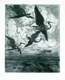 Hans Thoma, Wundervögel III, 1909, Etching