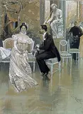 Eine Praktische, , 1897., Indian ink drawing