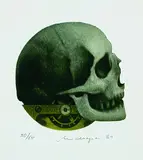 Friedrich Meckseper, Schädel, 1981, Colour etching