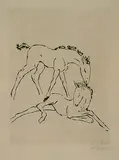 Renée Sintenis, Pferd und Fohlen, Etching