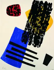 Berto Lardera, Komposition, Lithograph printed in colours
