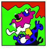 Otmar Alt, Der Rüsselfrosch, Silkscreen printed in colours