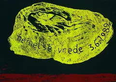2 Bll.: Hemelse vrede. Ohne Titel by Felix Droese, Woodcut, sold Dec 2001
