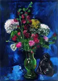 Max Pechstein, Blumenstilleben mit chinesischem Buddha, 1923, Oil on canvas