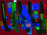 Fritz Winter, Kommendes Blau und Rot, 1959, Oil on canvas