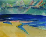 Meereslandschaft bei Ostende by Erich Heckel, 1917, Tempera, sold Dec 2001
