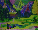 Rolf Nesch, Schweizer Landschaft mit See