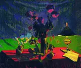 Auguste Herbin, Nature morte à la lampe, 1906, Oil on canvas