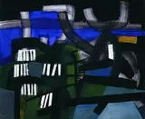 Fritz Winter, Leuchtend Weiß, 1953, Oil on jute