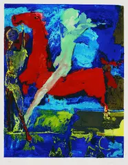 Aus: Marino from Shakespeare I by Marino Marini, 1977, Aquatint, sold Dec 2001