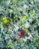 75/AP 4 by Rolf Cavael, 1975, Oil on fibreboard, sold Dec 2001