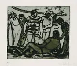 Max Pechstein, Zirkuspause, 1908, Aquatint