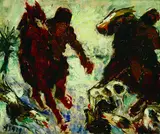 Albert Schiestl-Arding, Wolfsjagd, 1929, Oil
