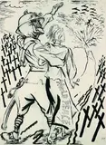 World Peace by George Grosz, 1936, Indian ink, sold Dec 2001