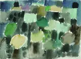 Eduard Bargheer, Ischialandschaft im Regen