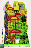 Good Morning City by Friedensreich Hundertwasser, 1970, Silkscreen printed in colours, sold Dec 2001