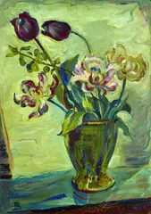 Robert Breyer, Blumenstillleben, Oil