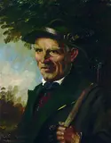 Paul Götz Räcknitz, Bayrischer Jäger, Oil on cardboard