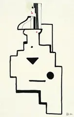 Rudolf Ausleger, Weibliche Akte, 1923, Indian ink pen drawing
