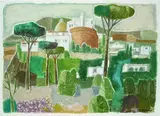 Johannes Ignaz Kohler, Ischialandschaft, 1977, Watercolour