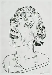 Sarika by Max Beckmann, 1922, Drypoint, sold Dec 2001