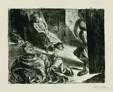 Ernst Barlach, Die Zudringliche, aus: Der arme Vetter, 1919, Lithograph