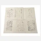 George Grosz, Umfangreiches Konvolut aus "Ecce Homo", 34 Blatt des im Malik-Verlag mit 84 Fotolithographien im Jahr 1923 erschienenen Buches "Ecce Homo"