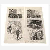 Max Liebermann, Konvolut Lithographien, Lithographie auf Japanpapier