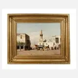 Edmund Berninger, Straßenszene in Kairo, Öl auf Leinwand