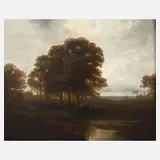 Andreas Herrenburg, Sommerliche Rast am Bachufer, Öl auf Leinwand