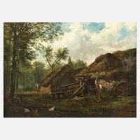 Henri Marcette, Alte Mühle, Öl auf Leinwand