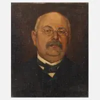 H. Bongarts, Bildnis eines älteren Herren, Öl auf Leinwand und auf Sperrholztafel kaschiert