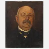 H. Bongarts, Bildnis eines älteren Herren, Öl auf Leinwand und auf Sperrholztafel kaschiert