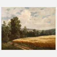 Hans Greinke, Kornfeld, Öl auf Malplatte