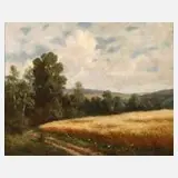 Hans Greinke, Kornfeld, Öl auf Malplatte