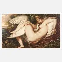 Hans Hafe, "Leda mit dem Schwan", Öl auf Leinwand