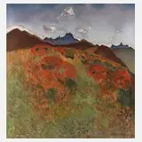 Hans Richard Heinmann, Alpine Landschaft, 1921, Öl auf Leinwand