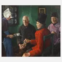 Georg Hering, "Der Besuch", 1923, Öl auf Leinwand