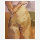 Charlotte Hilmer-Wegel, "Akttorso", Öl auf Leinwand