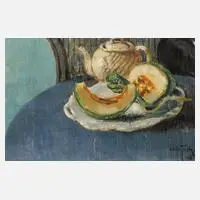 Estelle Juste, Stillleben mit Melonen, 1918