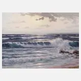 Richard Ernst Lorenz-Mellenbach, "Ostseebrandung", Öl auf Leinwand