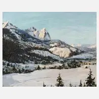 Malkowsky, "Motiv in Garmisch", Öl auf Leinwand