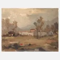 Bruno Nizzola, Morgenstimmung, Pastelltönen mit pastosem Farbauftrag