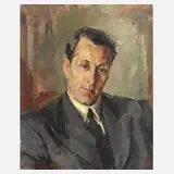 Boris Pastoukhoff, Herrenportrait, 1942, Öl auf grober Leinwand