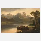 Anton Pickert, Am Bergsee, Öl auf Leinwand